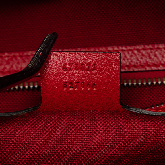 Pre-Loved Gucci Canvas Sylvie Stripe Logo Drawstring Backpack - Picture 7 of 9